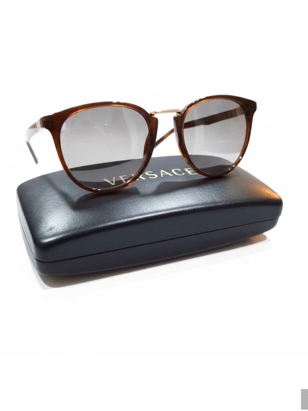 Versace VE4366 sunglasses in Havana brown frame w/ gold frame - Made in Italy